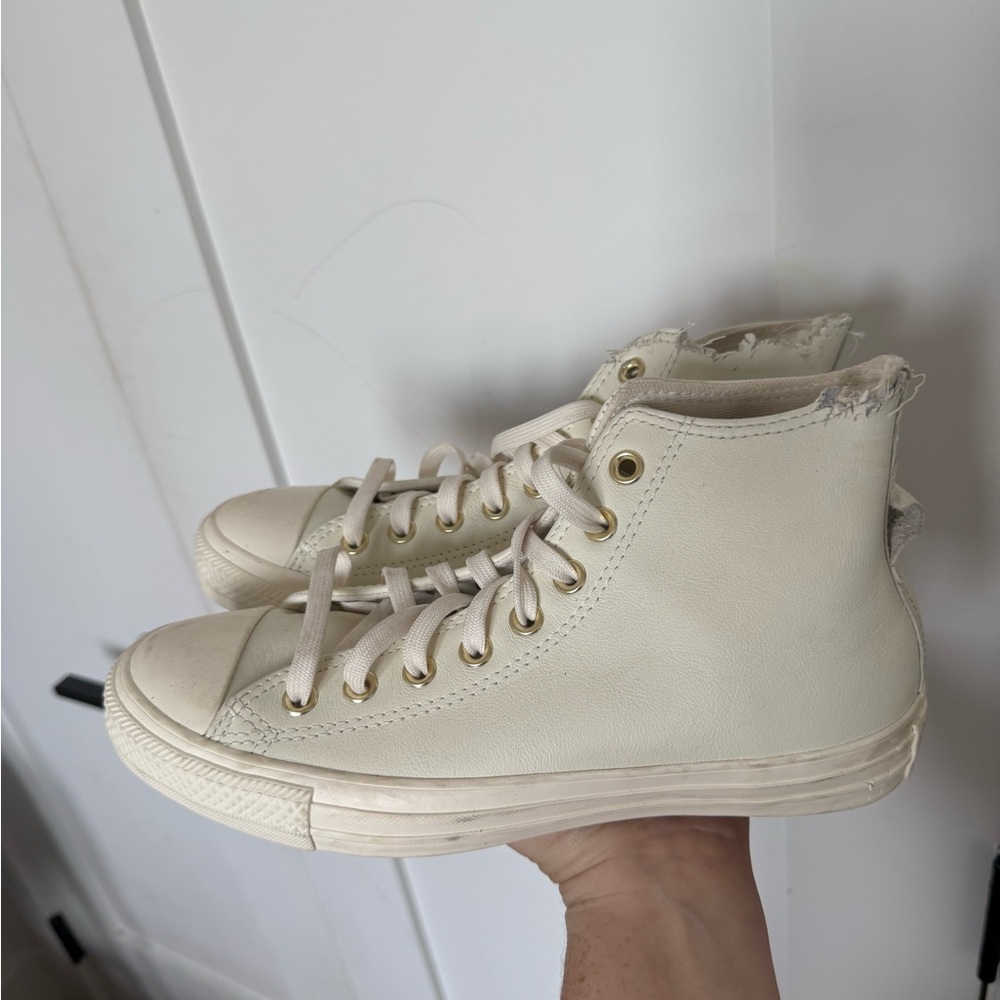Converse High-Top Cream Sneakers